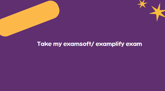 Take my examsoft/ examplify exam