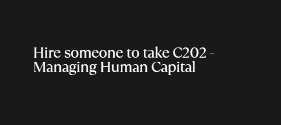 Hire someone to take C202 – Managing Human Capital